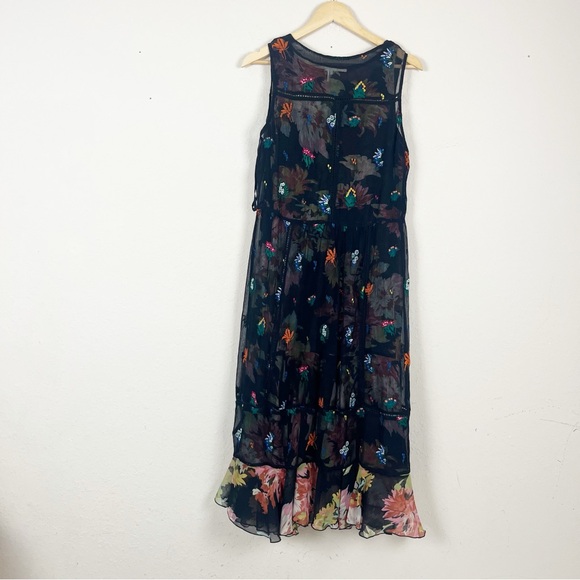 Anthropologie Floreat Garden Stroll Midi Dress Size 8 - Picture 6 of 6